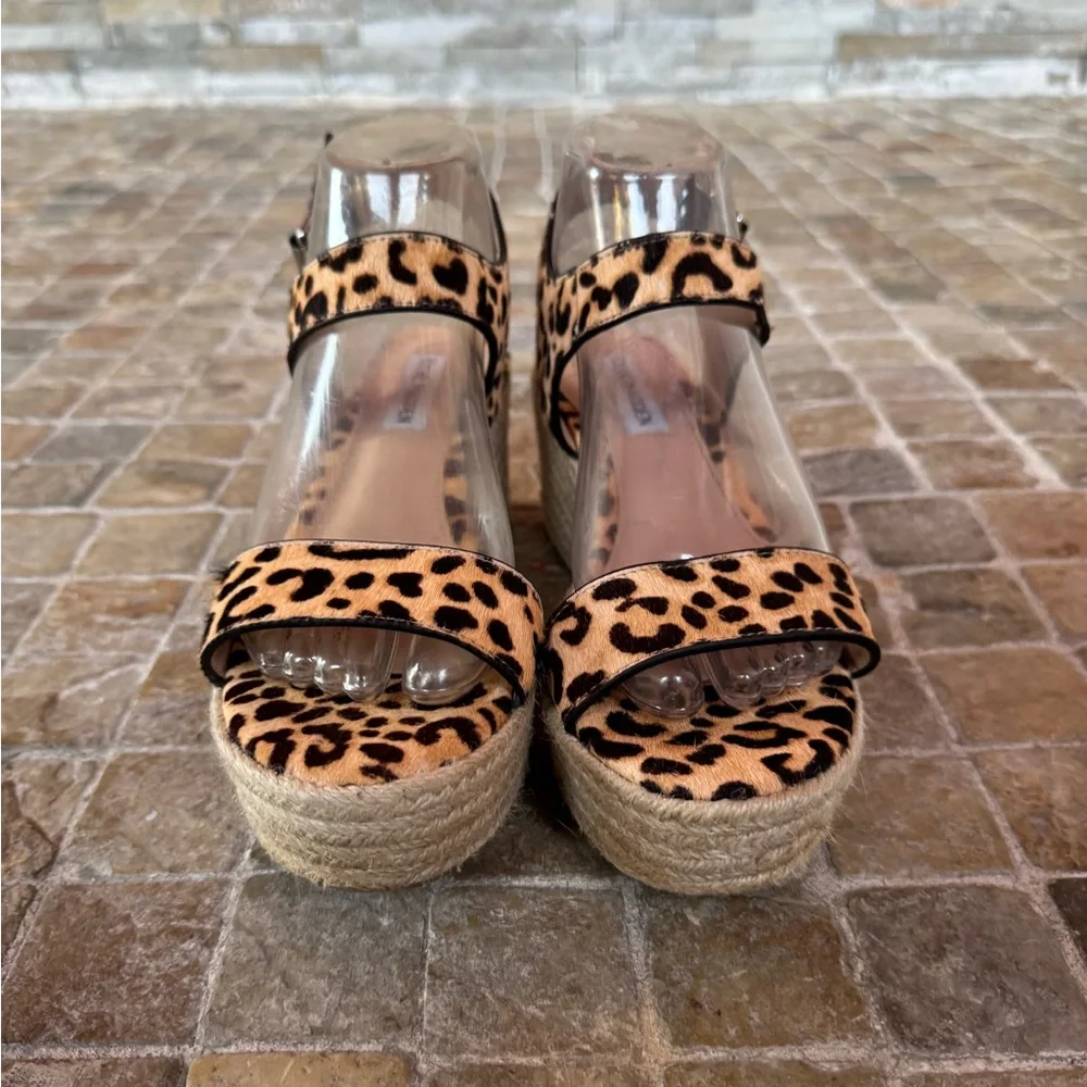 Steve Madden Leopard Print Wedge Sandals